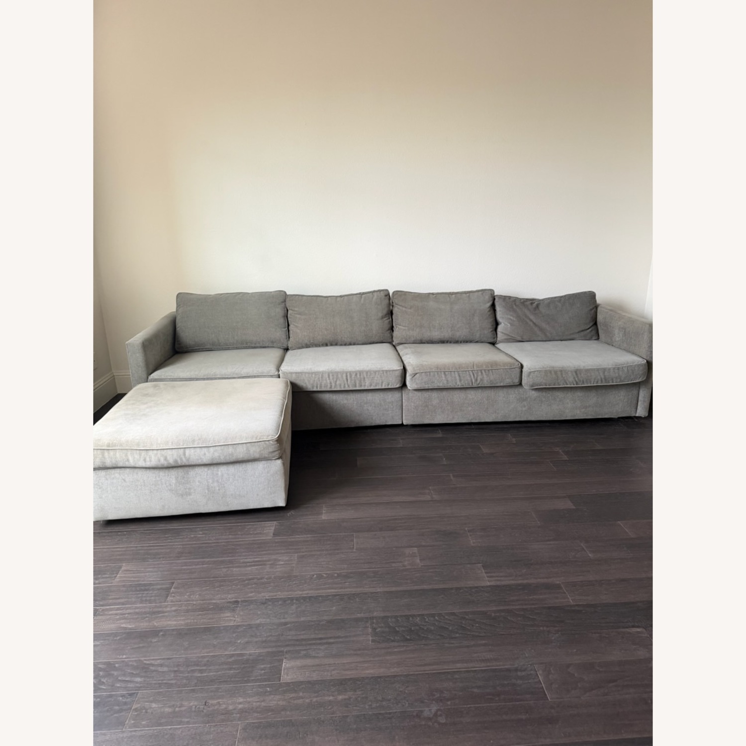 West Elm Light Gray Fabric 3+ Piece Sectional - image-1