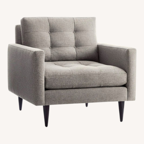 Used Crate & Barrel Petrie Light Gray Fabric Armchair for sale on AptDeco