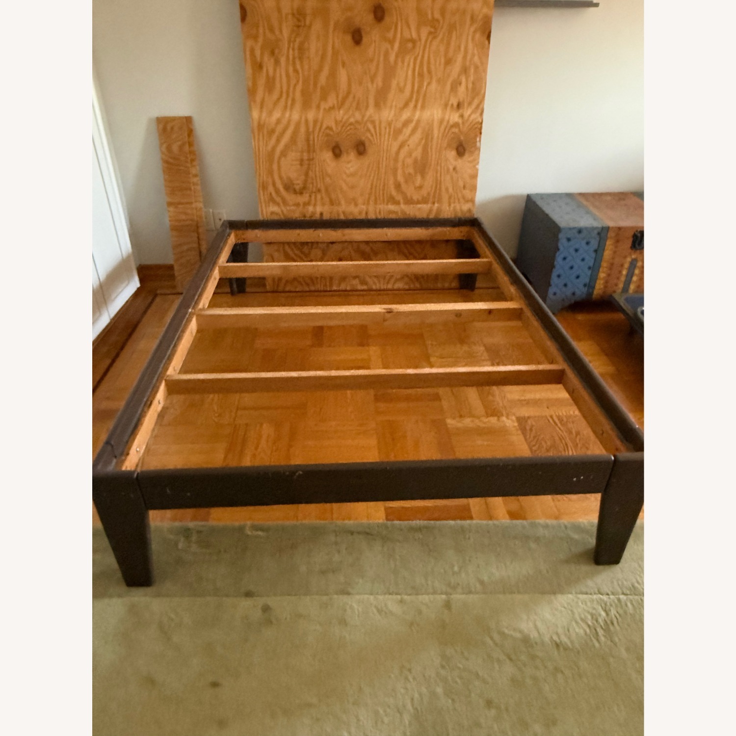 Dark Brown Wood Full Bed - image-8