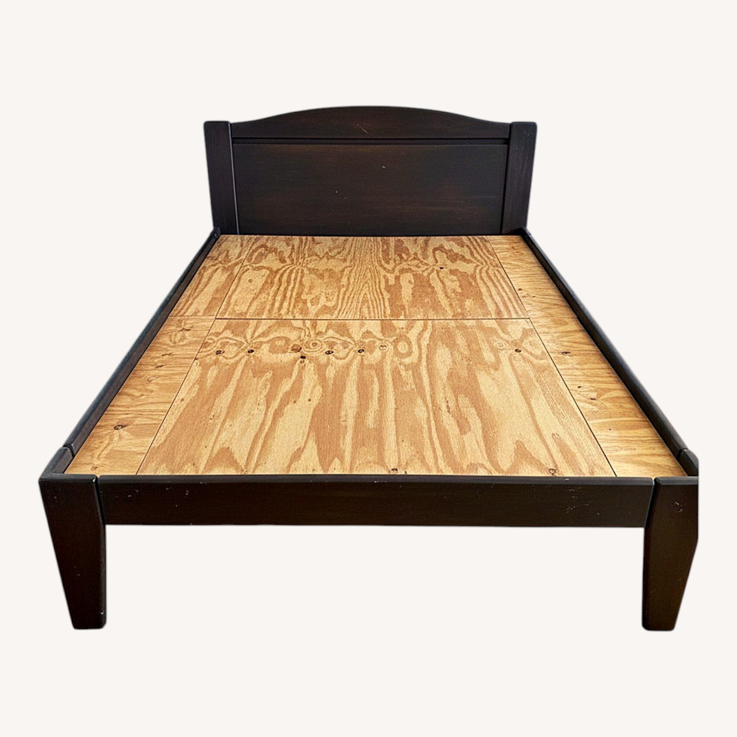 Dark Brown Wood Full Bed - image-11