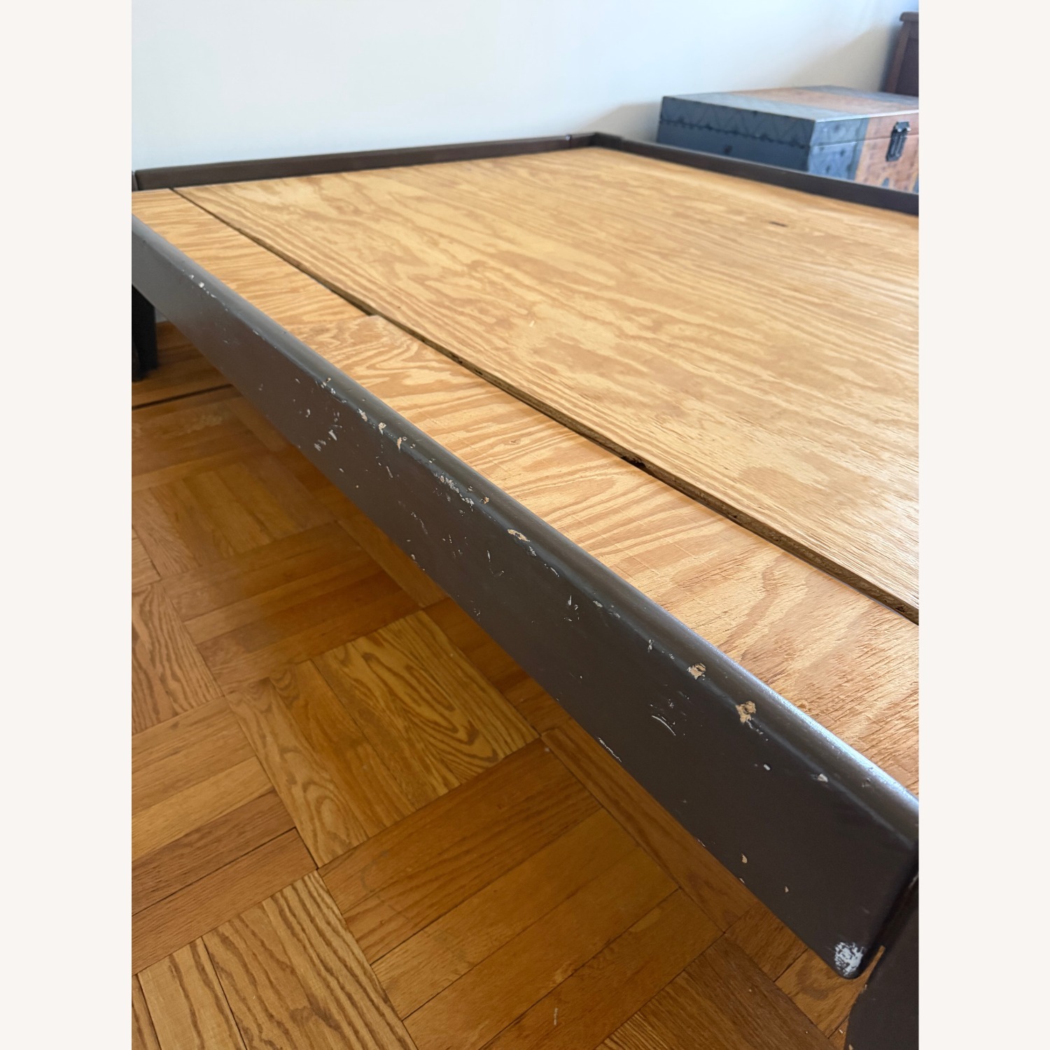 Dark Brown Wood Full Bed - image-7