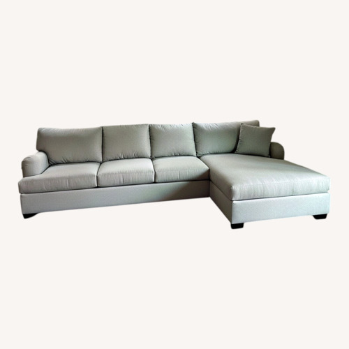 Used Living Spaces Light Gray 2 Piece Sectional for sale on AptDeco