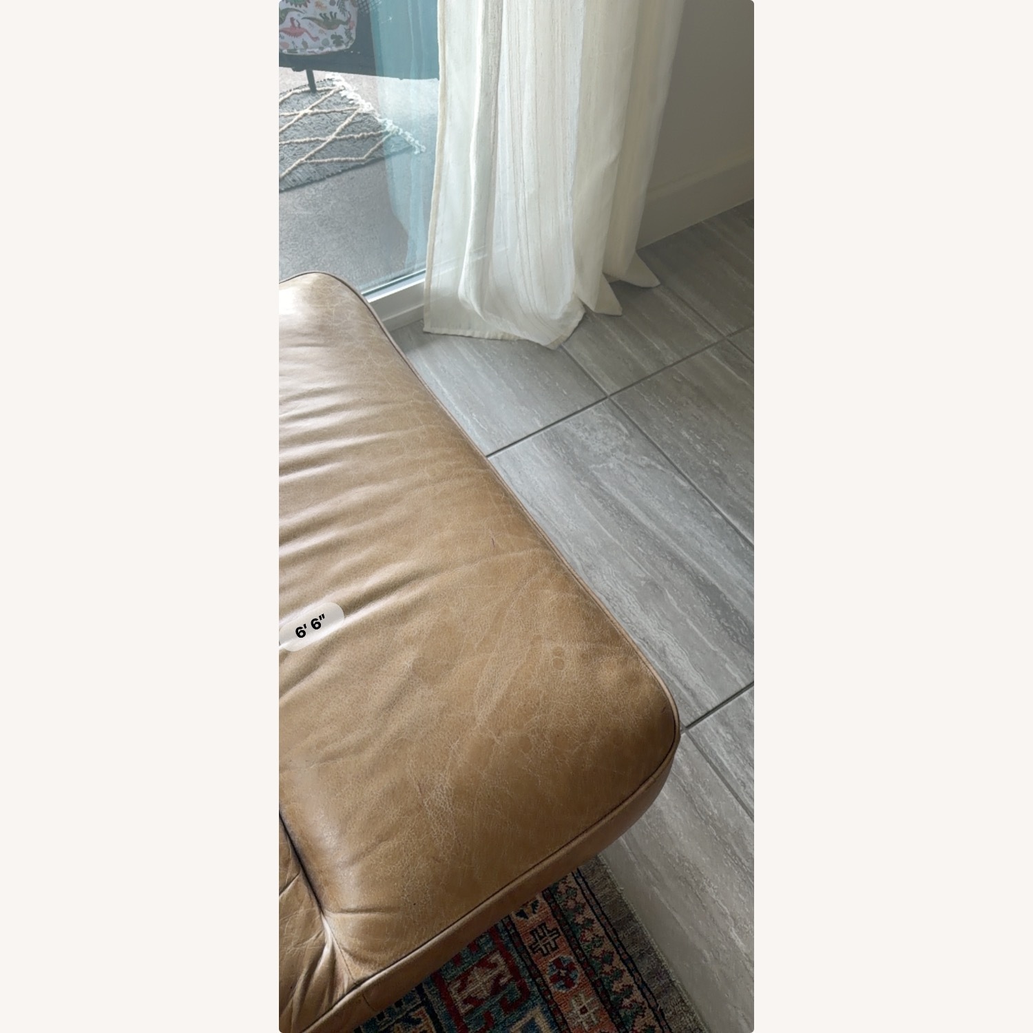 CB2 Dark Brown Leather Loveseat - image-3