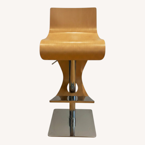 Used Natural Wood Hydraulic Bar Stools for sale on AptDeco