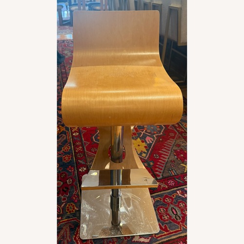 Used Natural Wood Hydraulic Bar Stools for sale on AptDeco