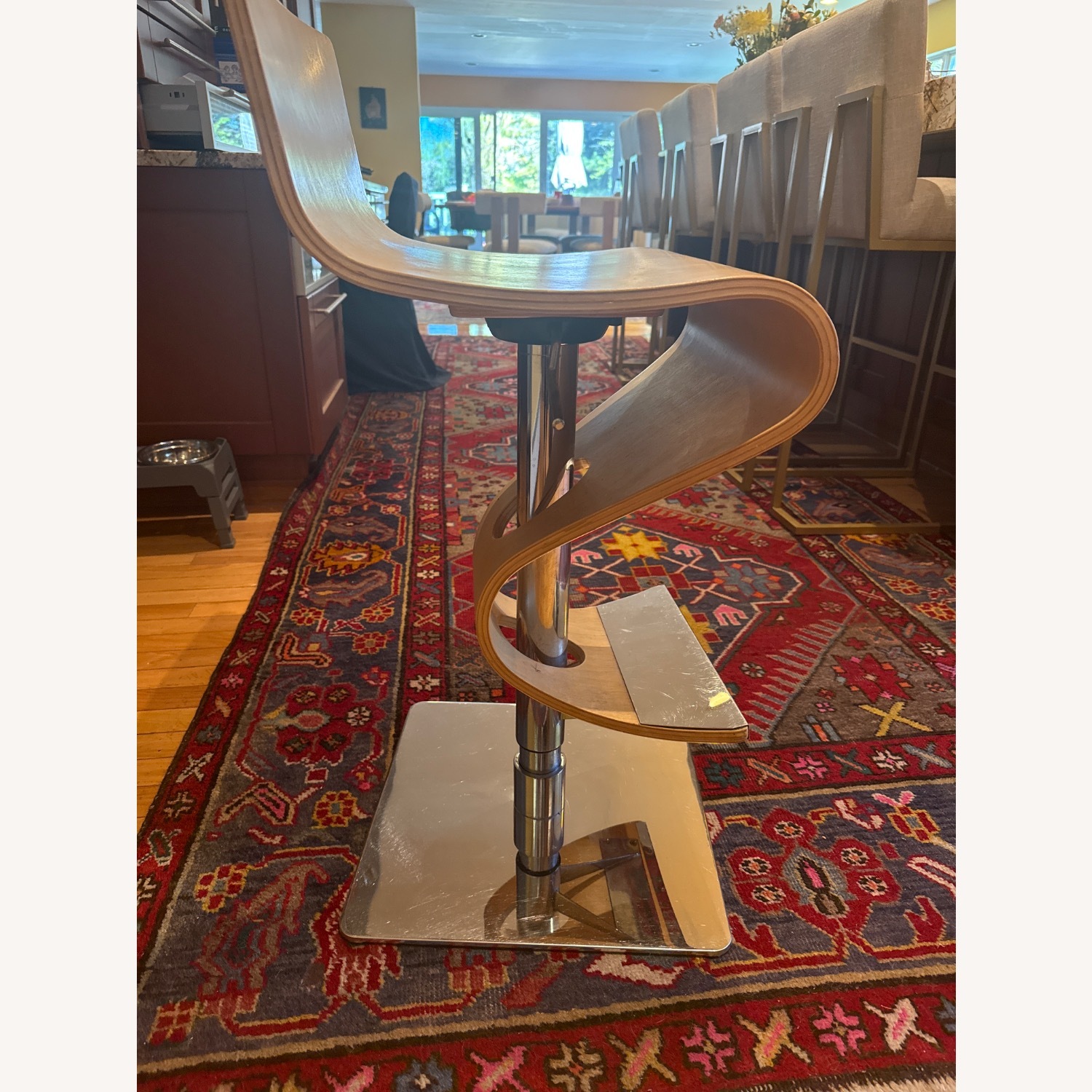 Natural Wood Hydraulic Bar Stools - image-4