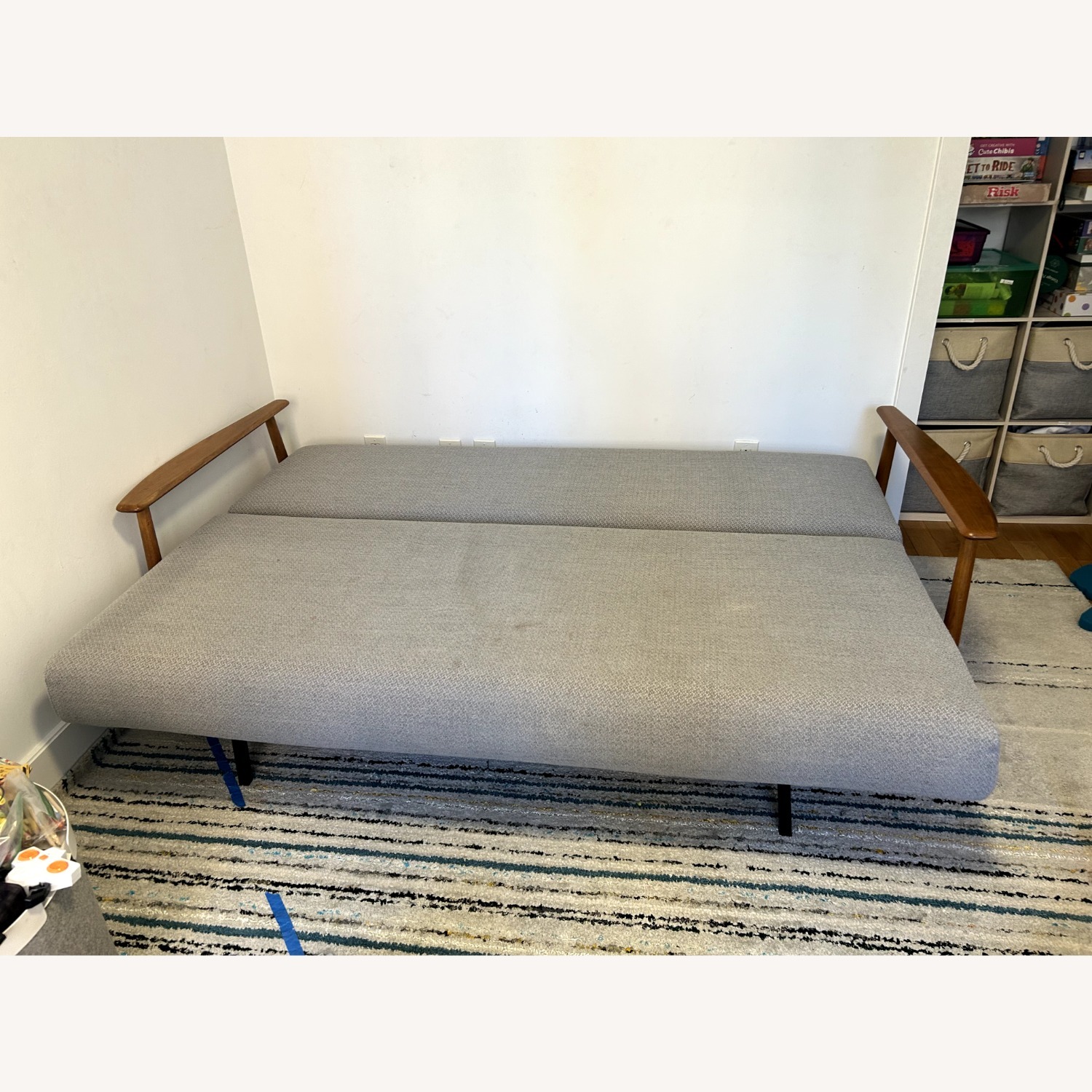 CB2 Una Gray Sleeper Sofa Light Gray Sleeper Sofa - image-5