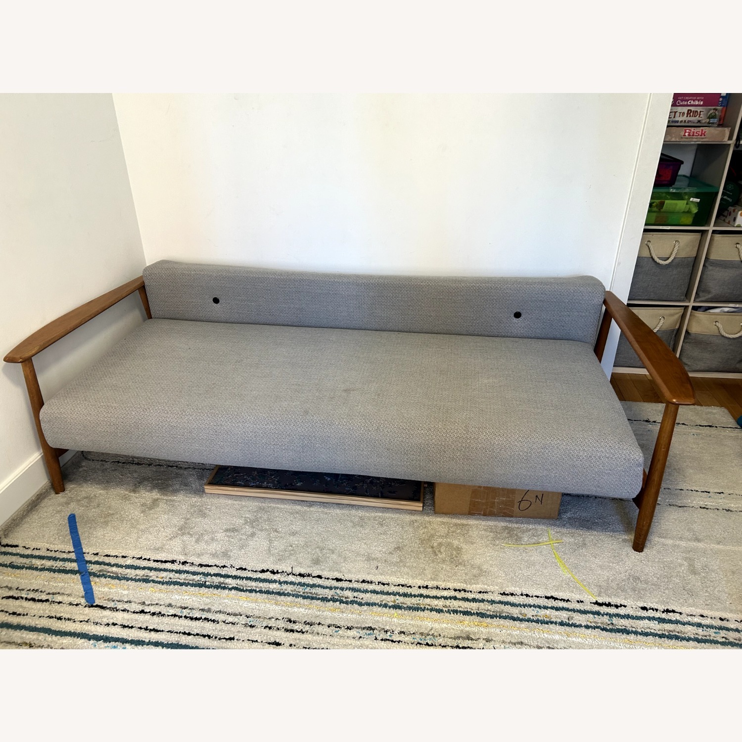 CB2 Una Gray Sleeper Sofa Light Gray Sleeper Sofa - image-4