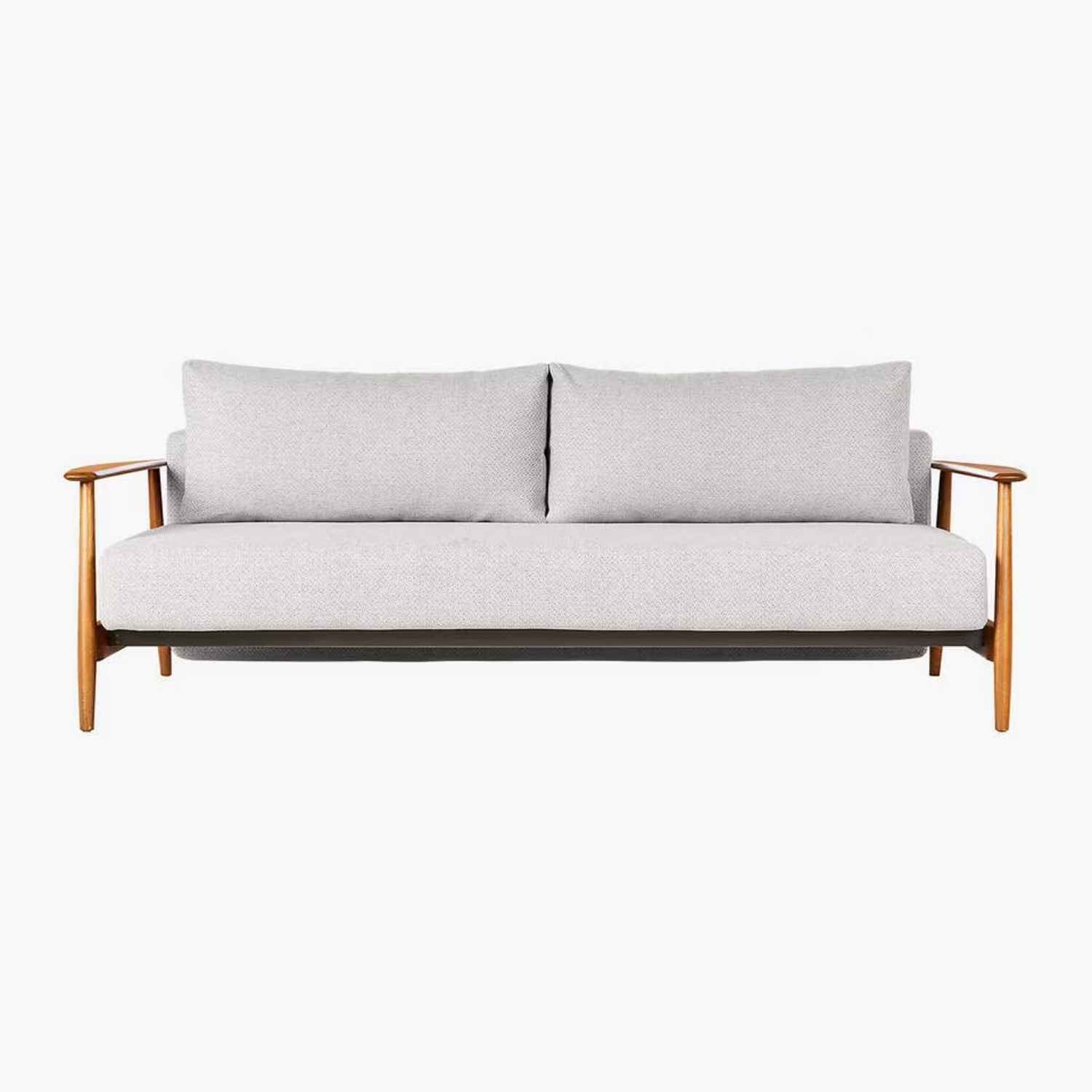 CB2 Una Gray Sleeper Sofa Light Gray Sleeper Sofa - image-7