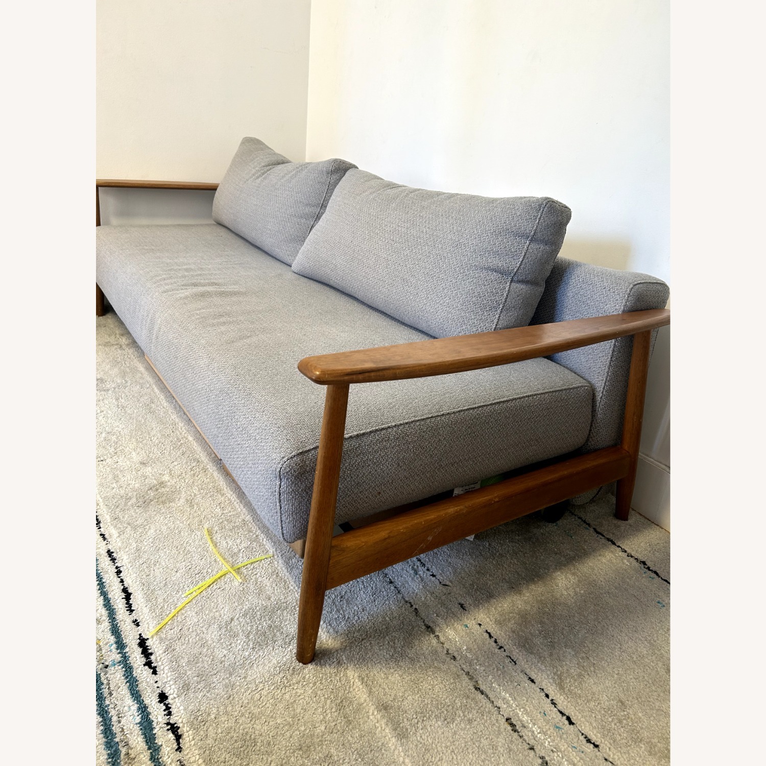 CB2 Una Gray Sleeper Sofa Light Gray Sleeper Sofa - image-2