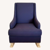 Pottery Barn Declan Blue Fabric Nursing Chair