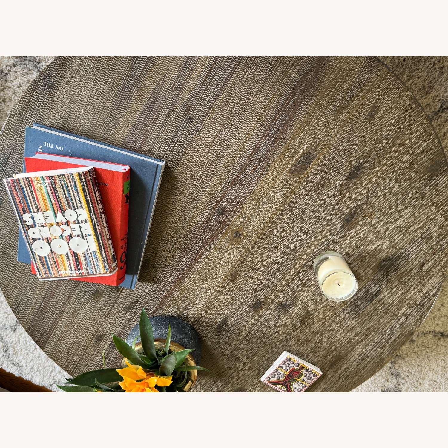 Macy's Dark Brown Wood Coffee Table - image-2