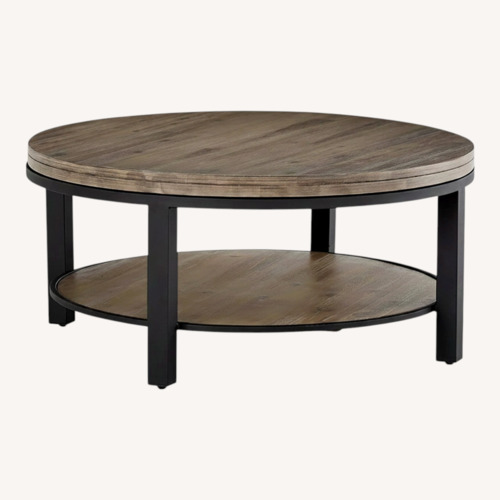 Used Macy's Dark Brown Wood Coffee Table for sale on AptDeco