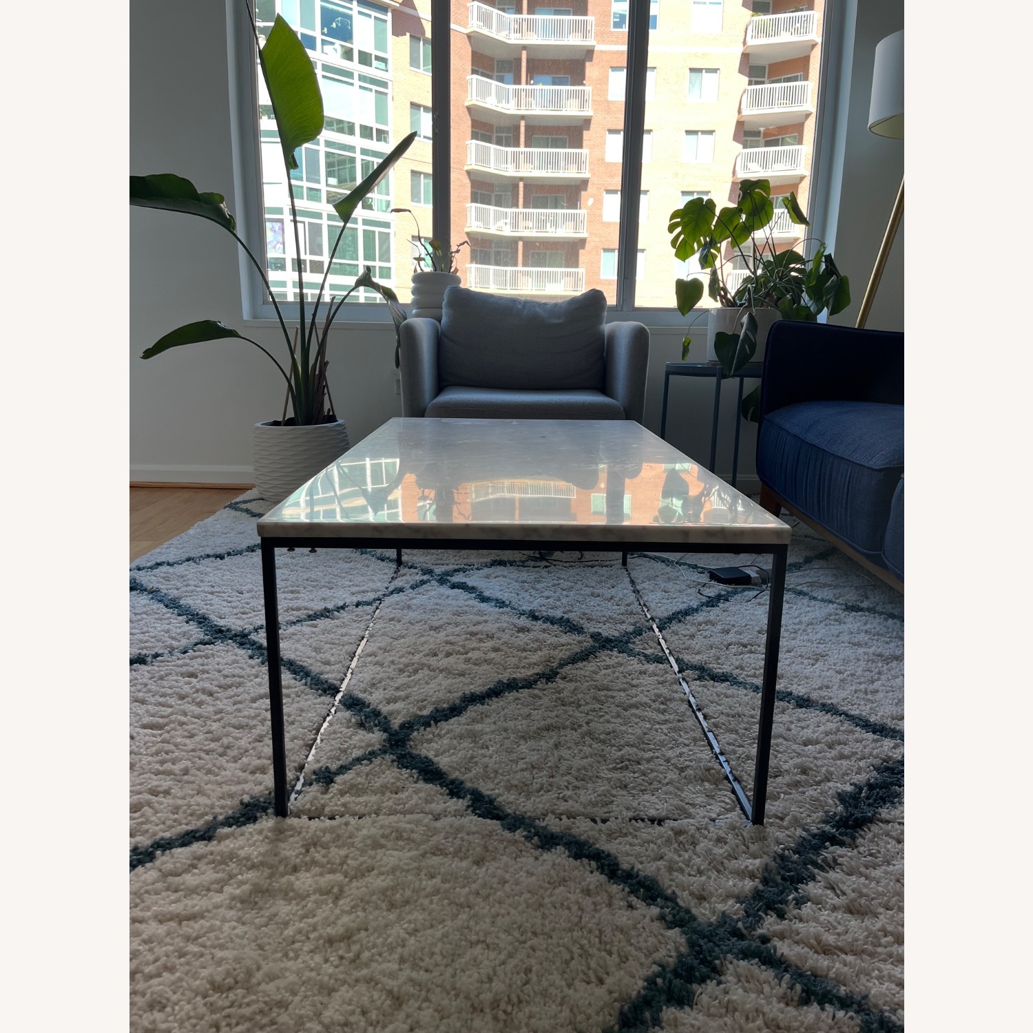 West Elm Marble Coffee Table - image-7