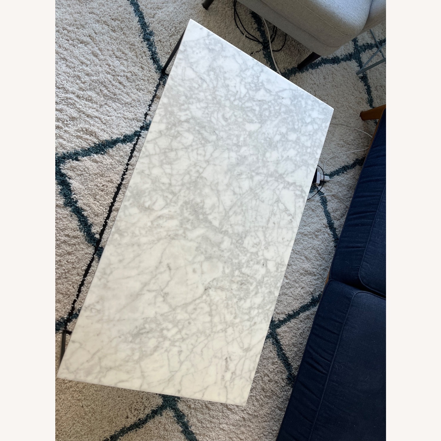 West Elm Marble Coffee Table - image-5