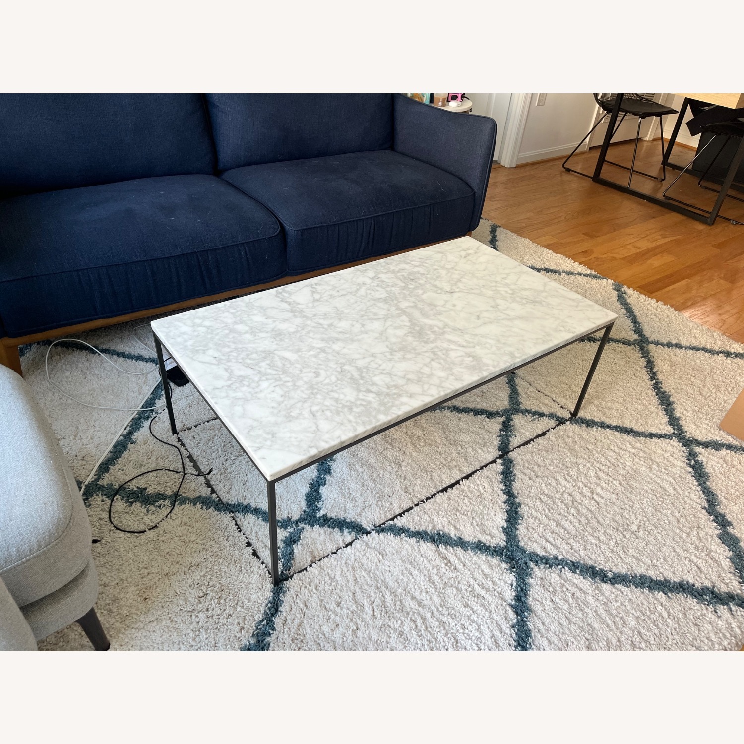 West Elm Marble Coffee Table - image-1