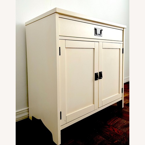 Used Pottery Barn Wade White Wood Sideboard for sale on AptDeco