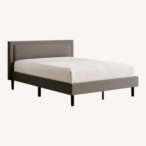 Used Dark Charcoal Upholstered Bed Frame Full Size for sale on AptDeco