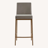 Overstock Light Gray Velvet Stools