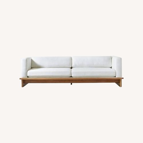 Used CB2 Tablon Snow Fabric Sofa White 3+ Seater Sofa for sale on AptDeco