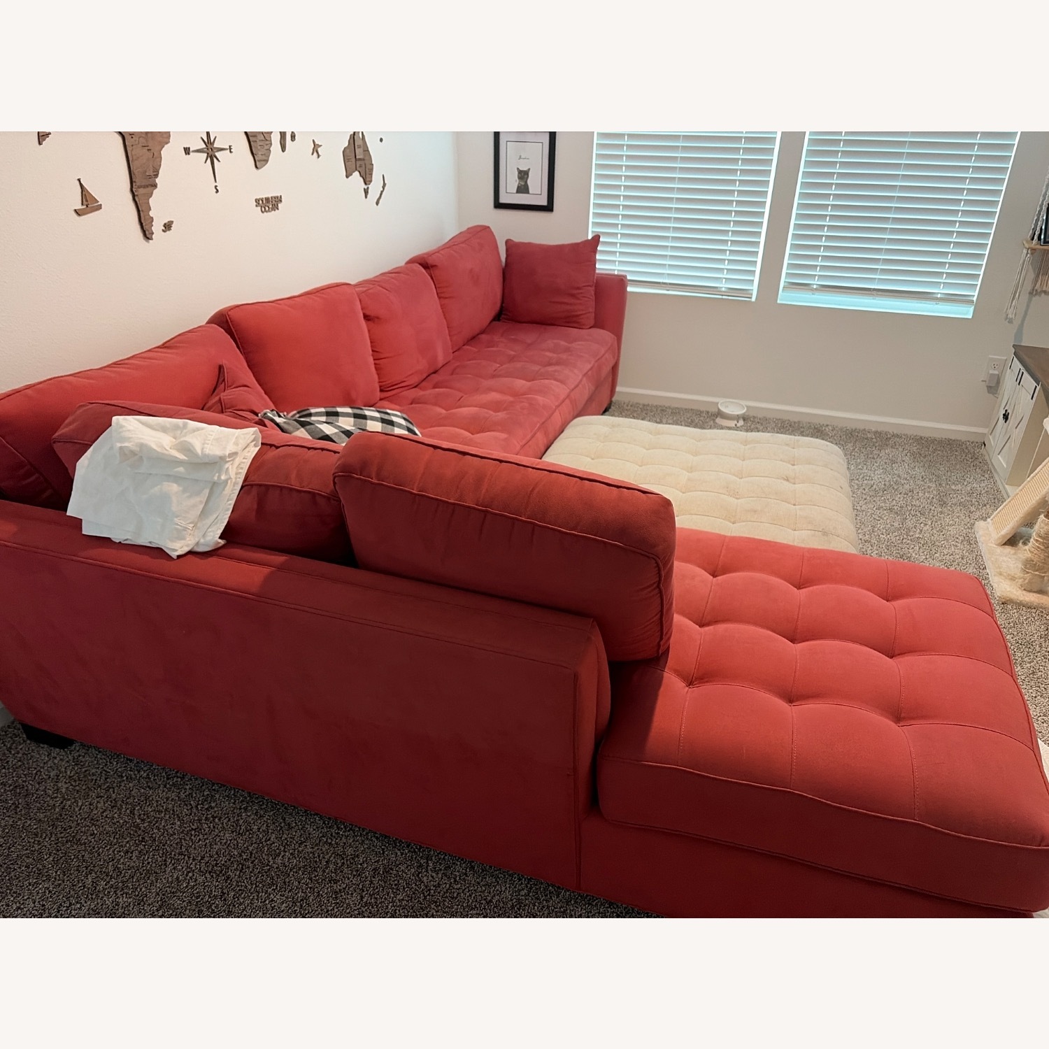 Rooms To Go  Red 2 Piece Sectional - image-3