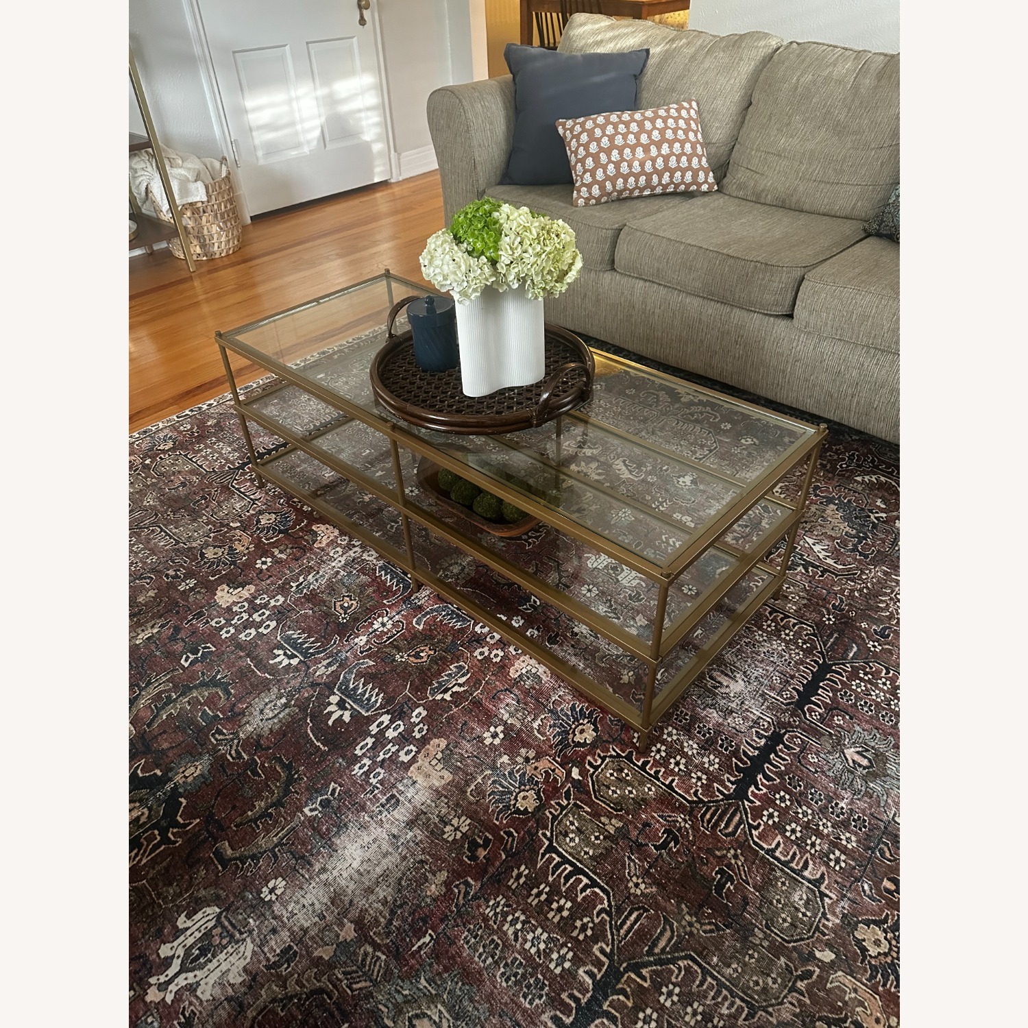 Wayfair Gold Glass Coffee Table - image-4