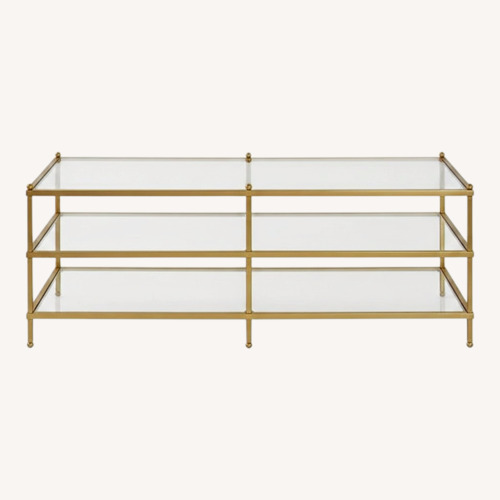 Used Wayfair Gold Glass Coffee Table for sale on AptDeco