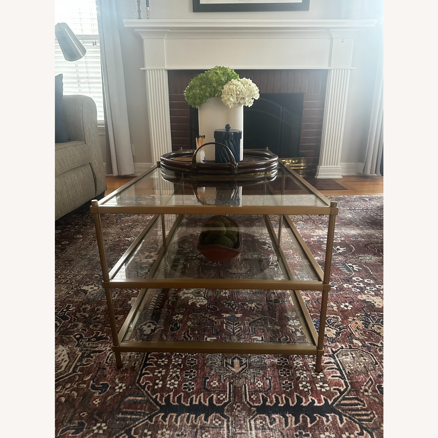 Wayfair Gold Glass Coffee Table - image-3