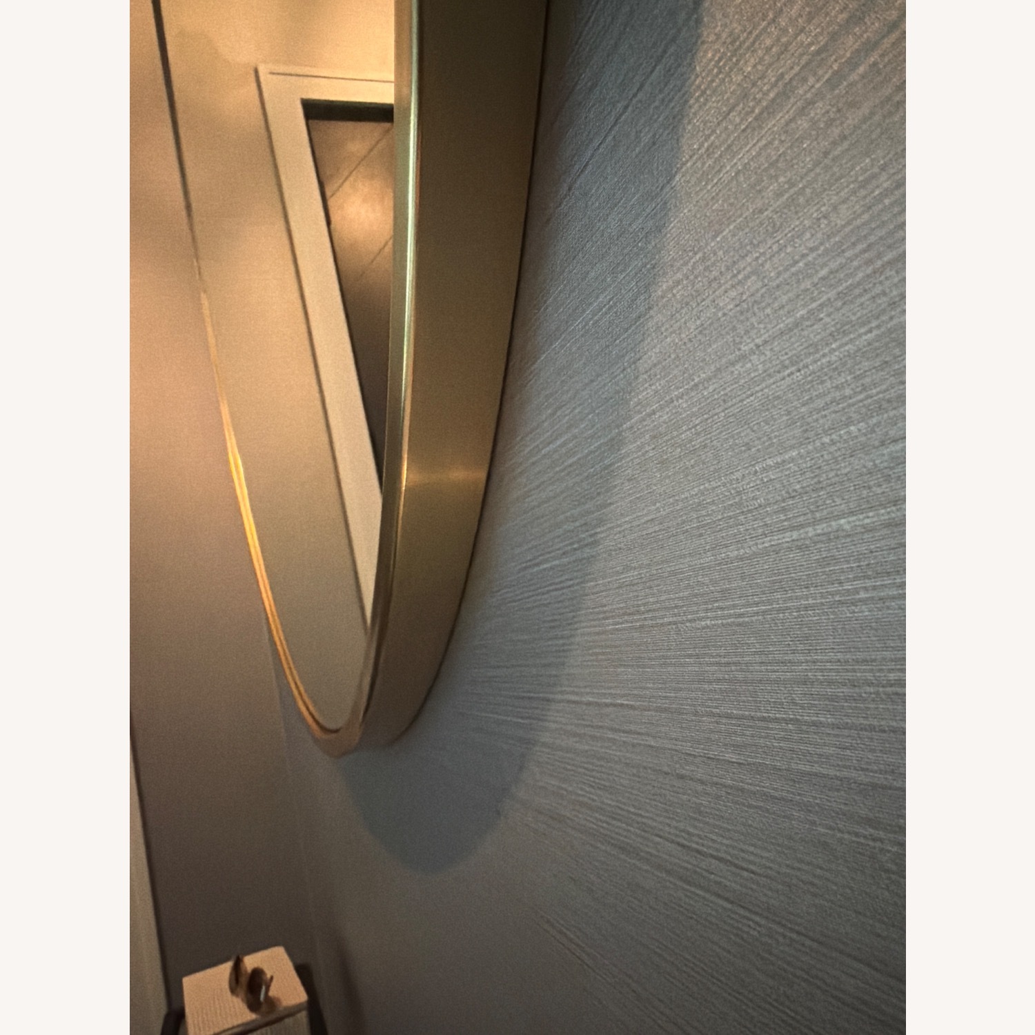 West Elm Metal Frame Gold Metal Wall Mirror - image-4