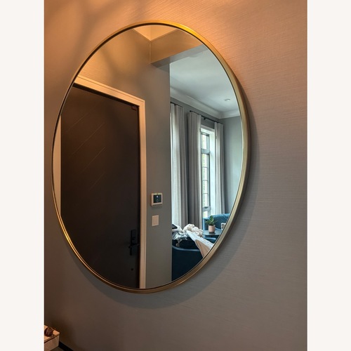 Used West Elm Metal Frame Gold Metal Wall Mirror for sale on AptDeco
