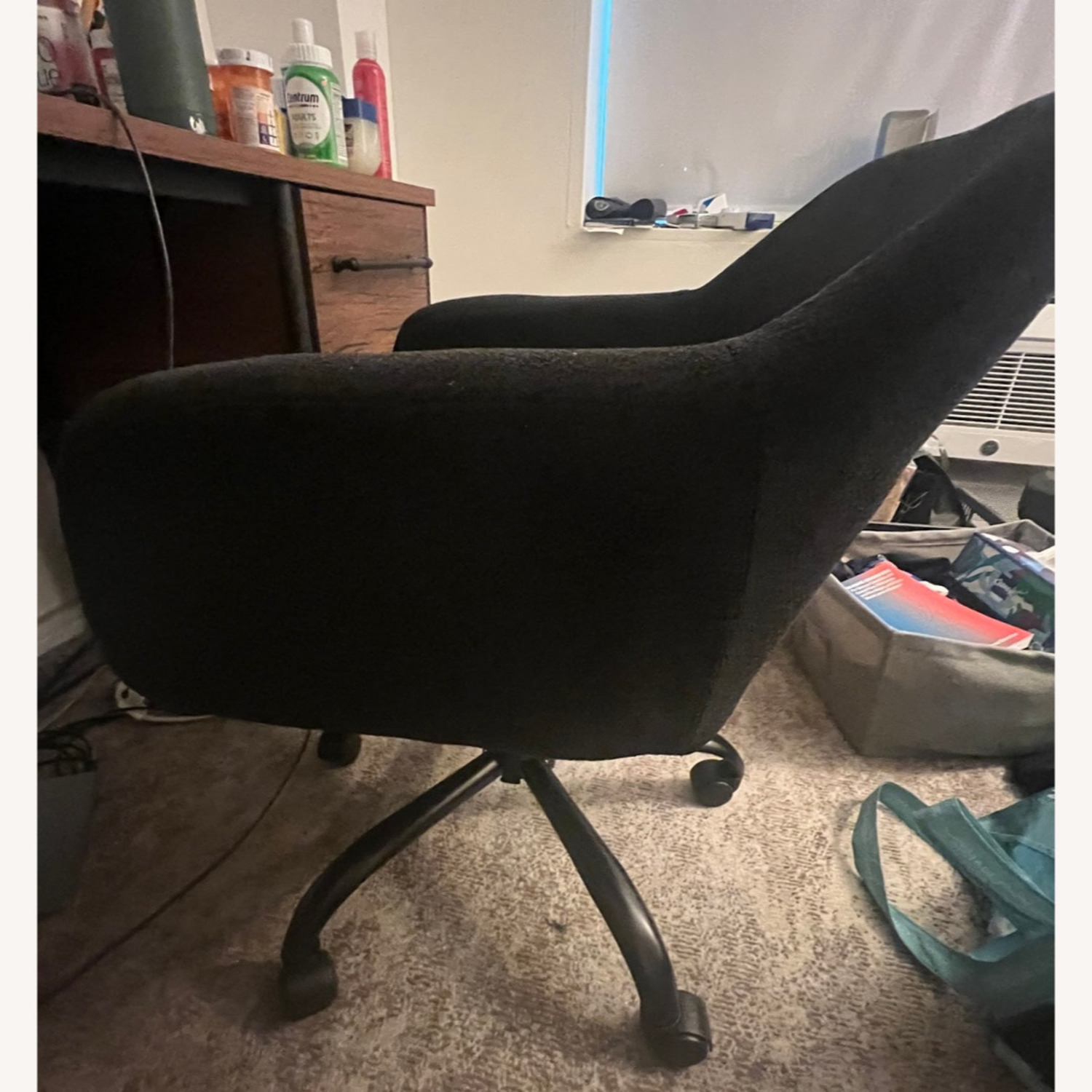 Linon Home Decor Black Fabric Office Chair - image-2