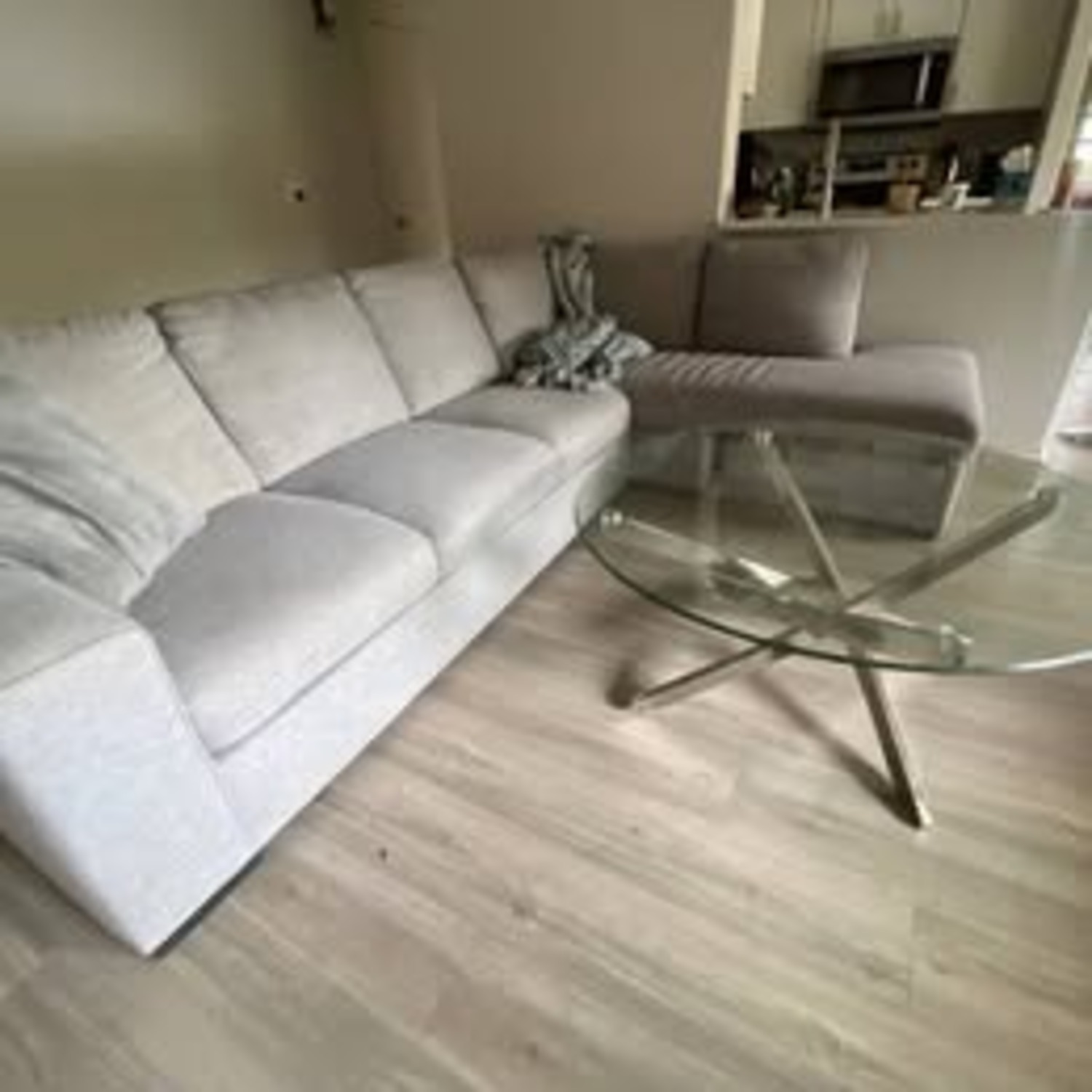 Living Spaces Gray Sectional Sofa - image-3