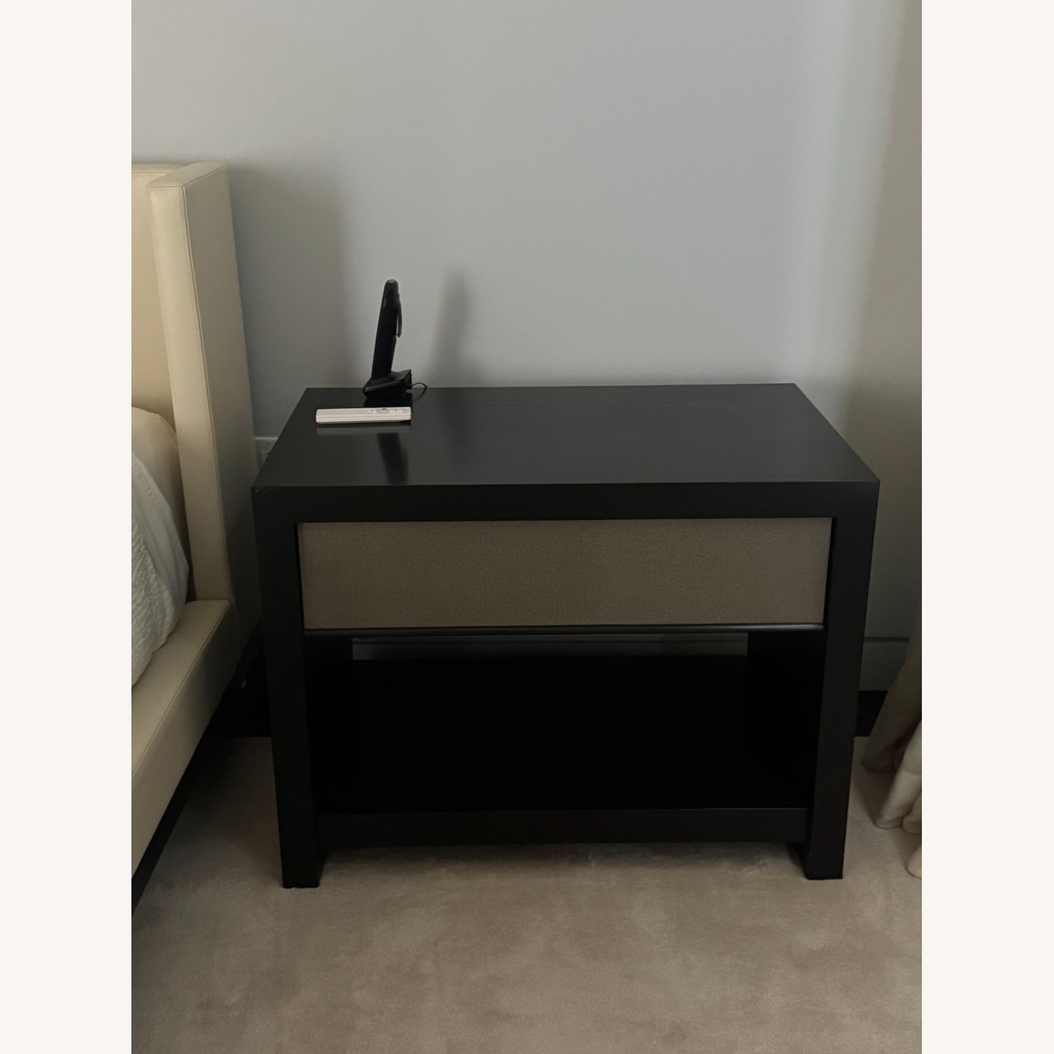 Holly Hunt Lennox Dark Brown Wood Nightstands - image-5