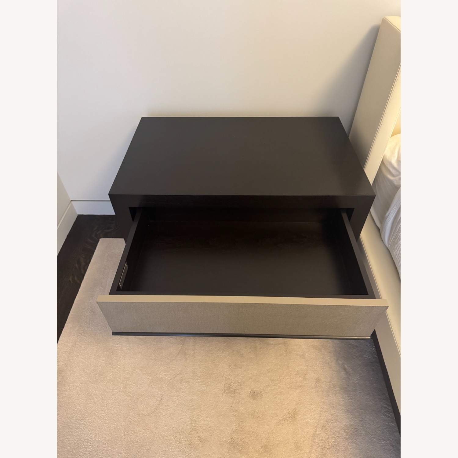 Holly Hunt Lennox Dark Brown Wood Nightstands - image-3