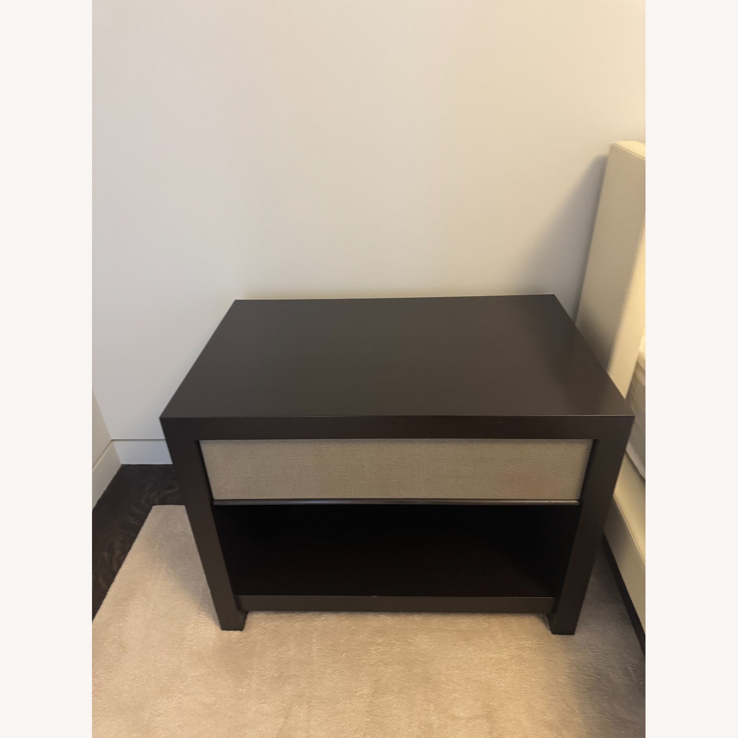 Holly Hunt Lennox Dark Brown Wood Nightstands - image-2