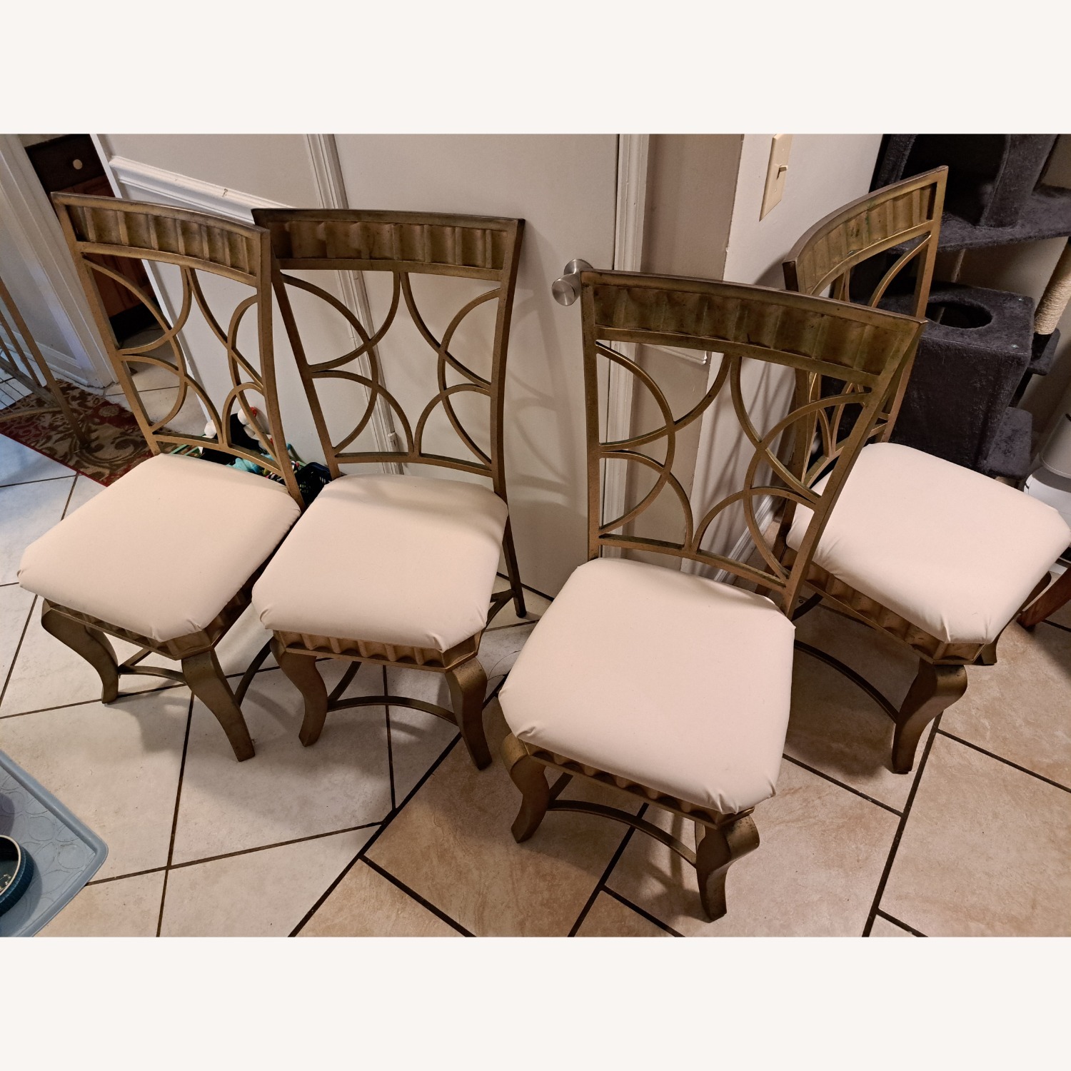 Horchow Dining Set with Wine Rack - image-5