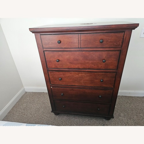 Used Aspen Home Cambridge Dark Brown Wood Chest for sale on AptDeco