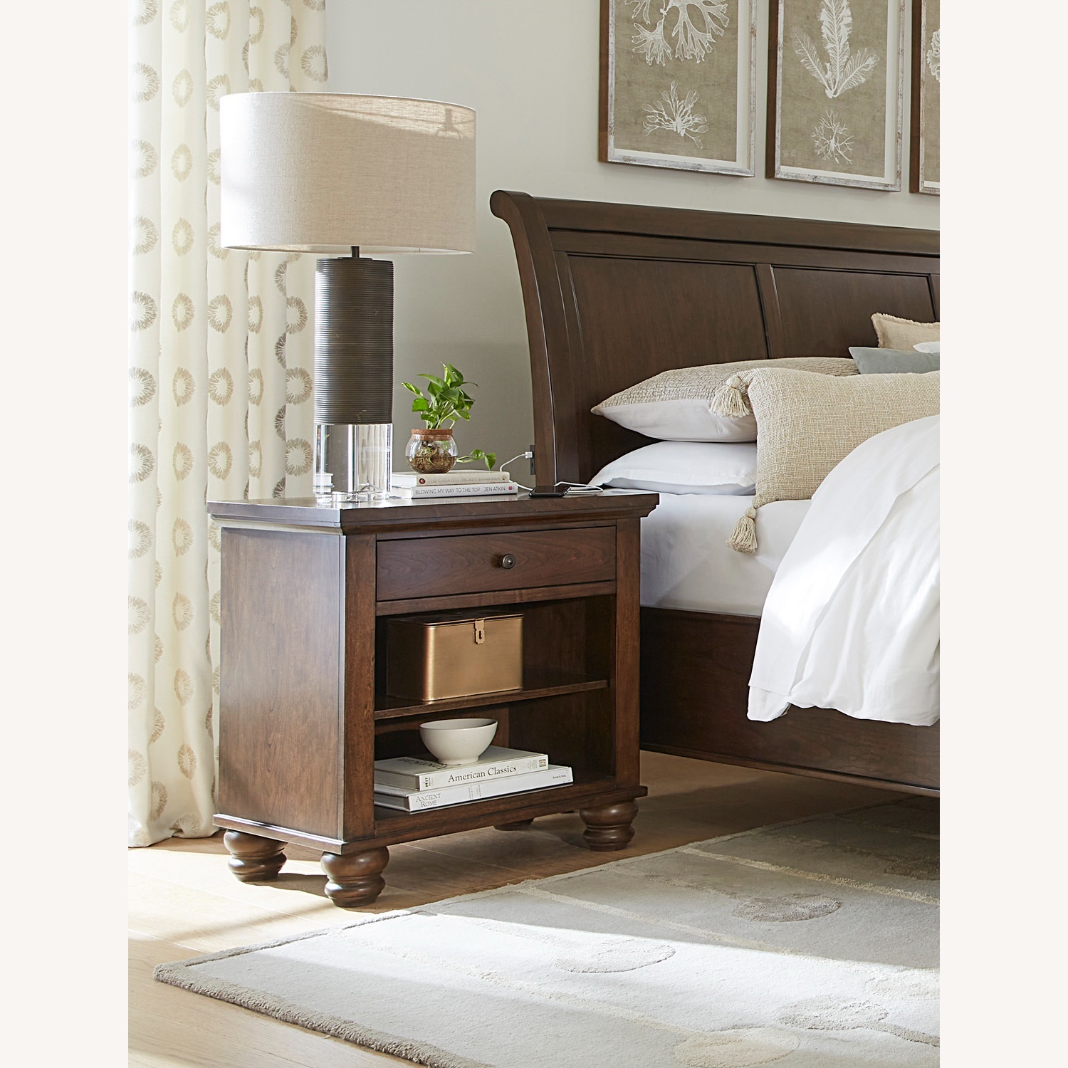 Aspen Home Cambridge Dark Brown Wood Nightstand - image-5
