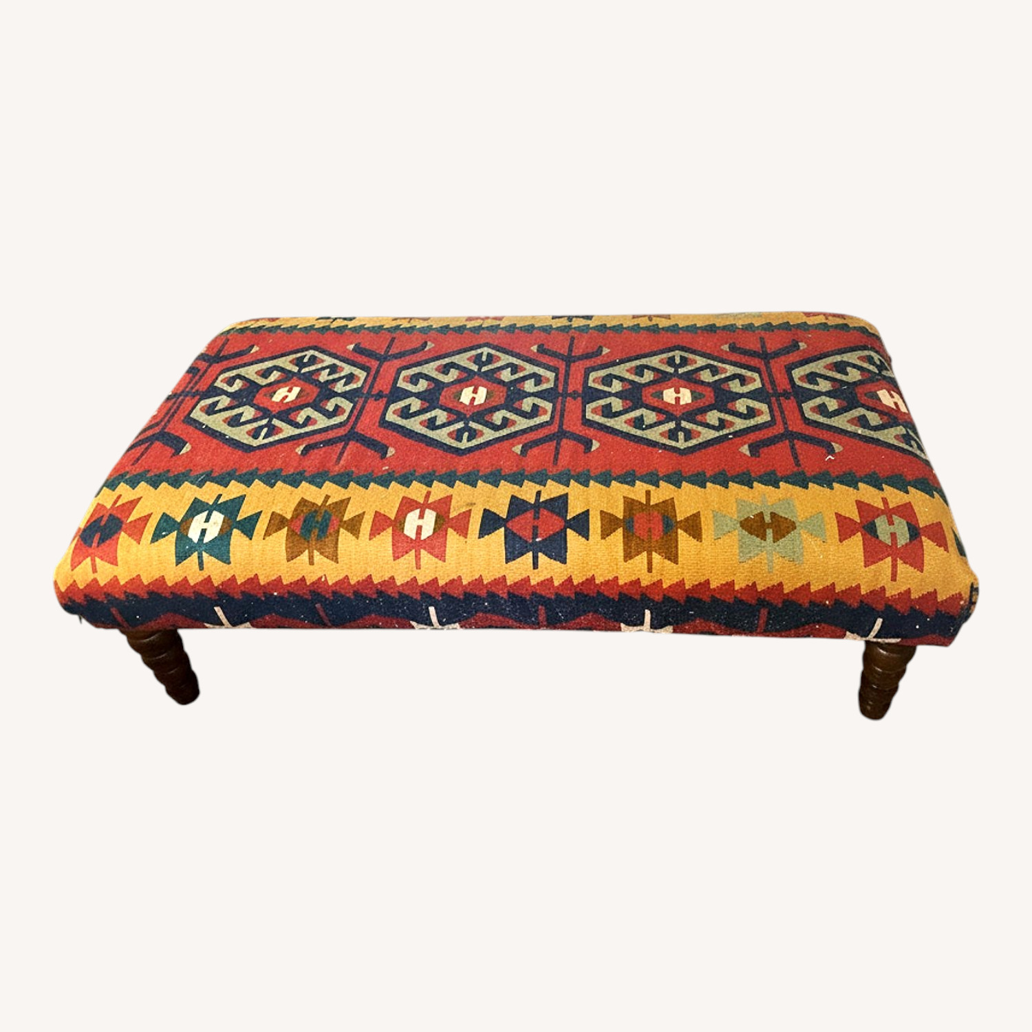 Vintage/Antique Fabric Loveseat - image-7