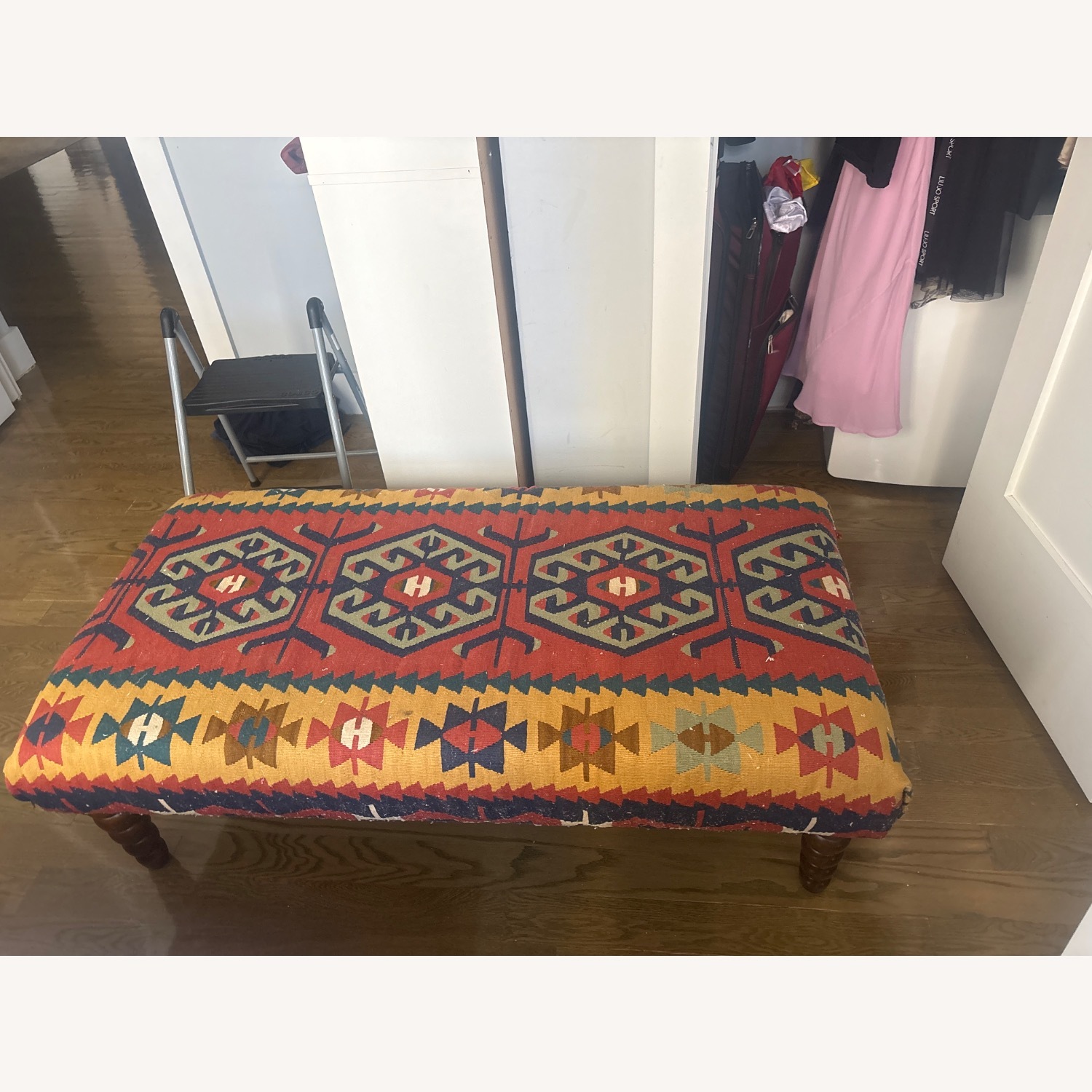 Vintage/Antique Fabric Loveseat - image-1