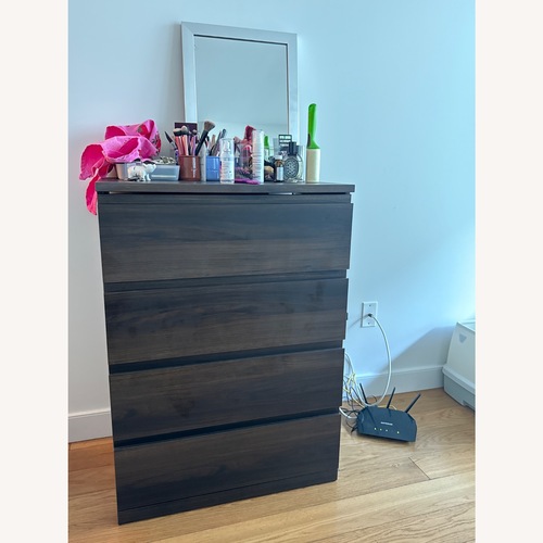 Used IKEA 4-Drawer Dresser Dark Brown for sale on AptDeco