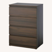 IKEA 4-Drawer Dresser Dark Brown