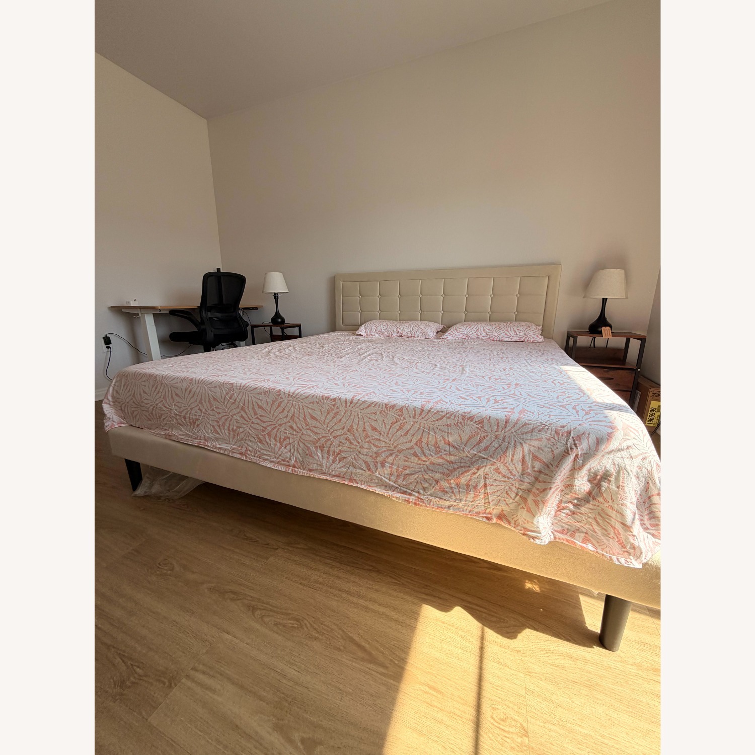 Amazon Pristine Beige Metal King Bed  - image-3