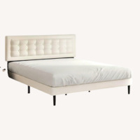 Amazon Pristine Beige Metal King Bed 