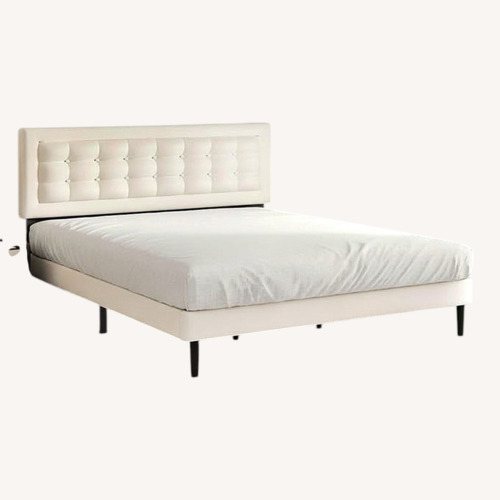 Used Amazon Pristine Beige Metal King Bed  for sale on AptDeco