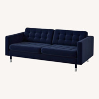 IKEA Morabo Blue Velvet 3+ Seater Sofa