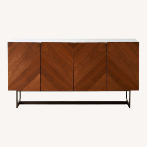 Used CB2 Dark Brown Marble Media Storage for sale on AptDeco