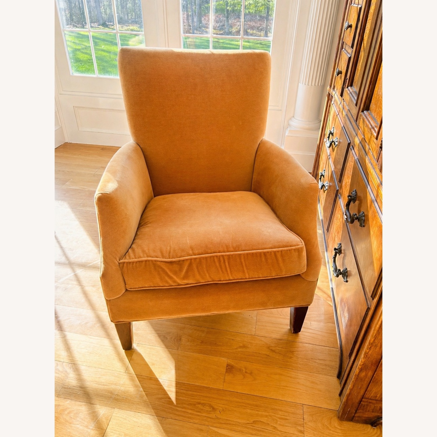 Arhaus Camden Orange Fabric Accent Chairs - image-3