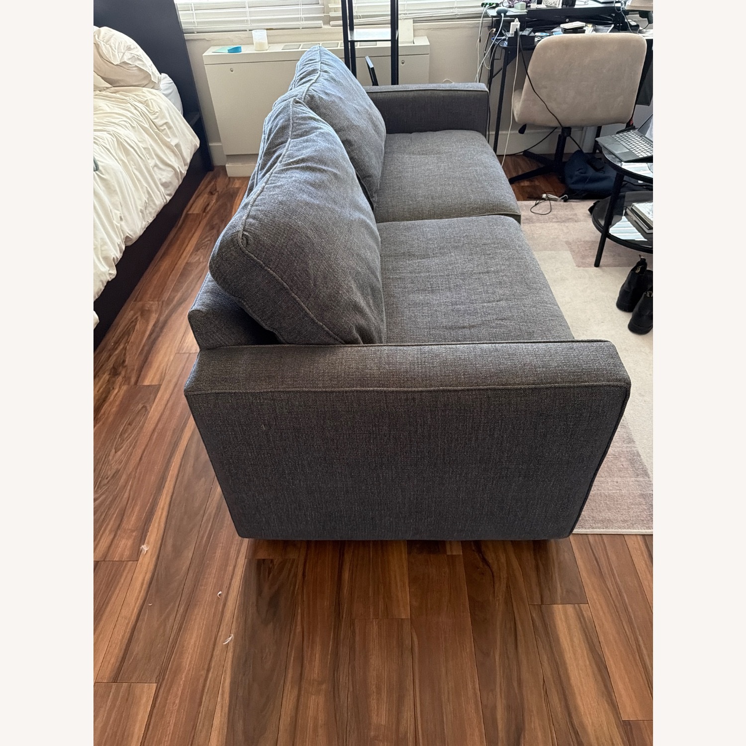 Room & Board York Collection Blue Fabric Loveseat - image-3