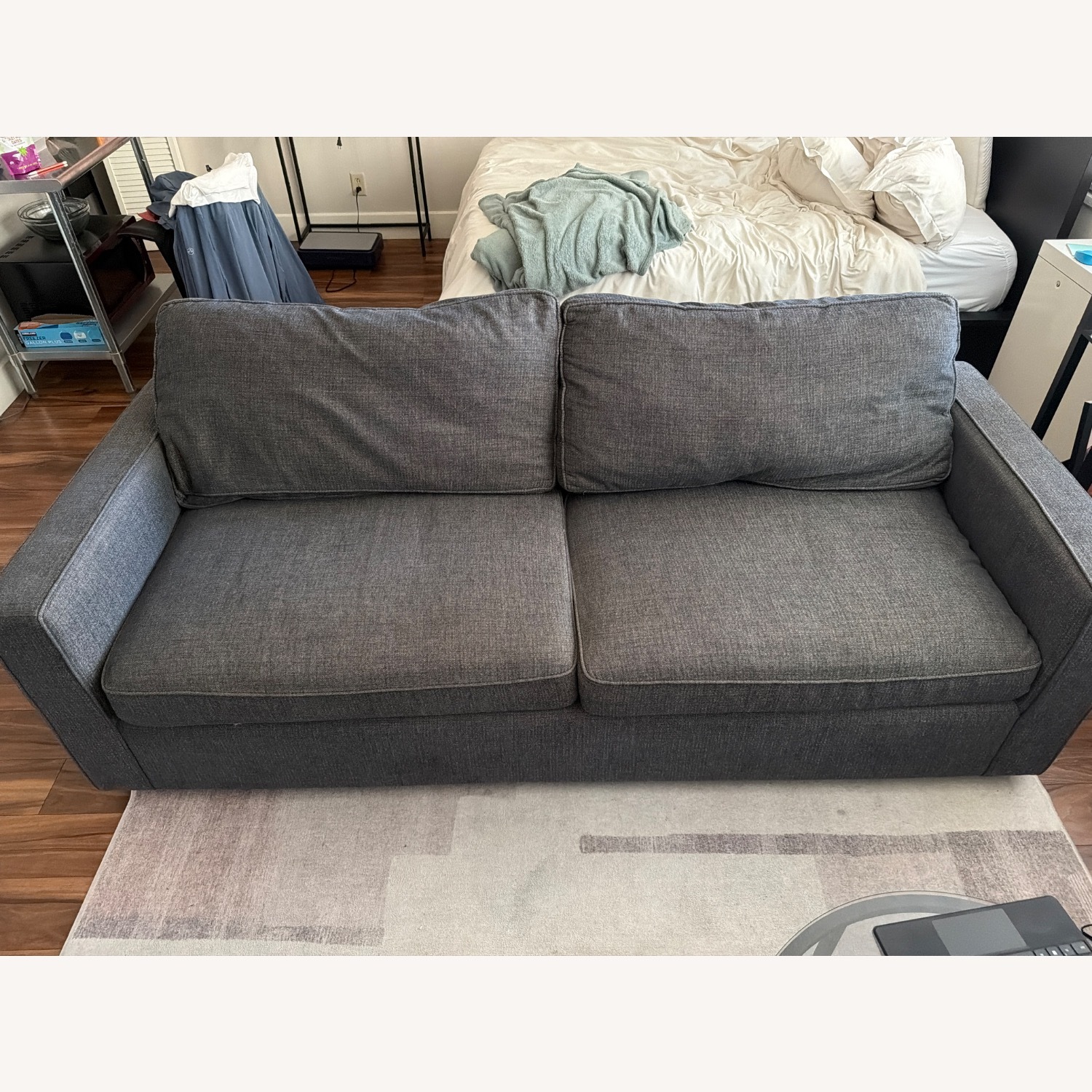 Room & Board York Collection Blue Fabric Loveseat - image-2